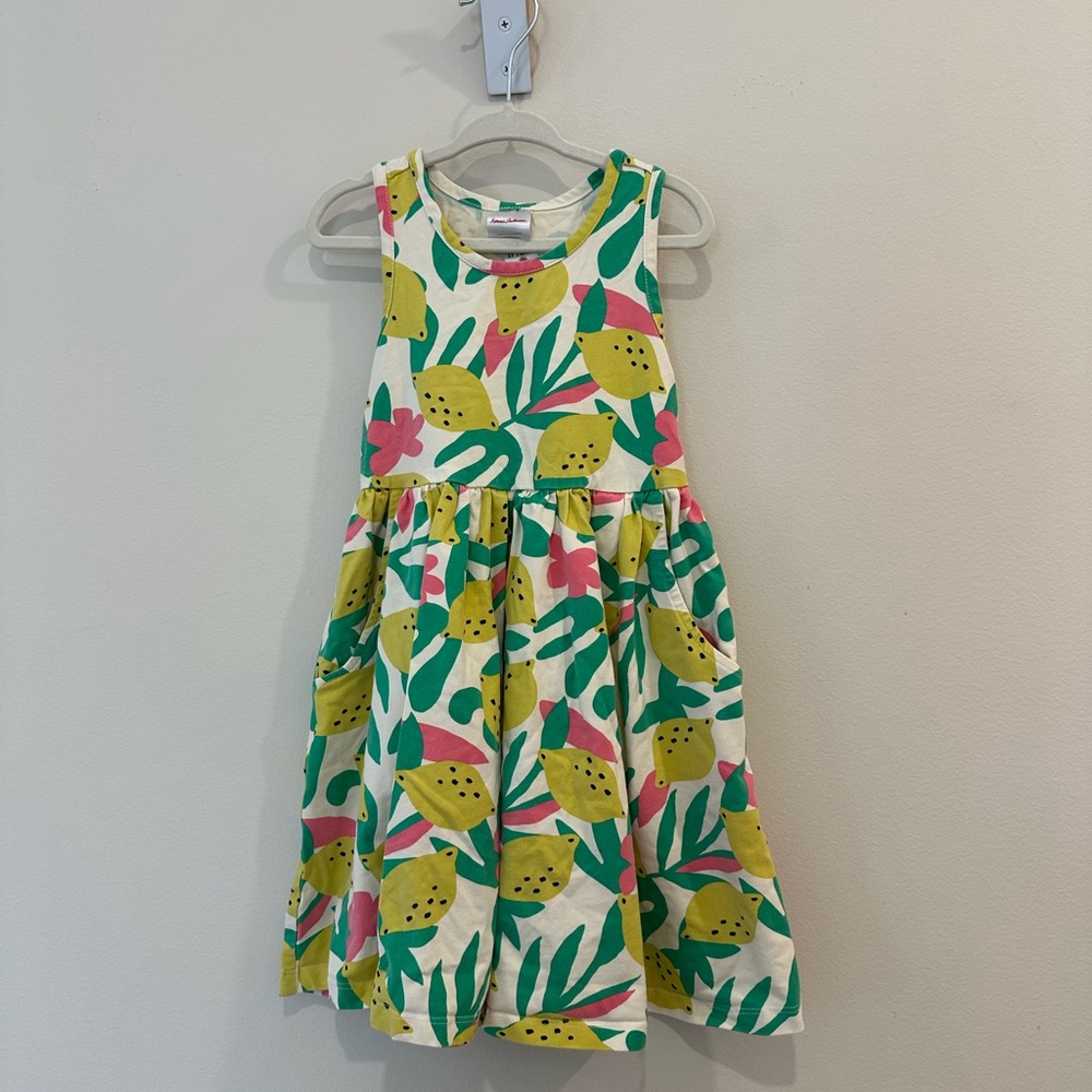 Hanna Andersson Colorful Kids Dress with Lemon Print size4